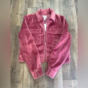 Nwot! Nine west suede pink jacket ✨